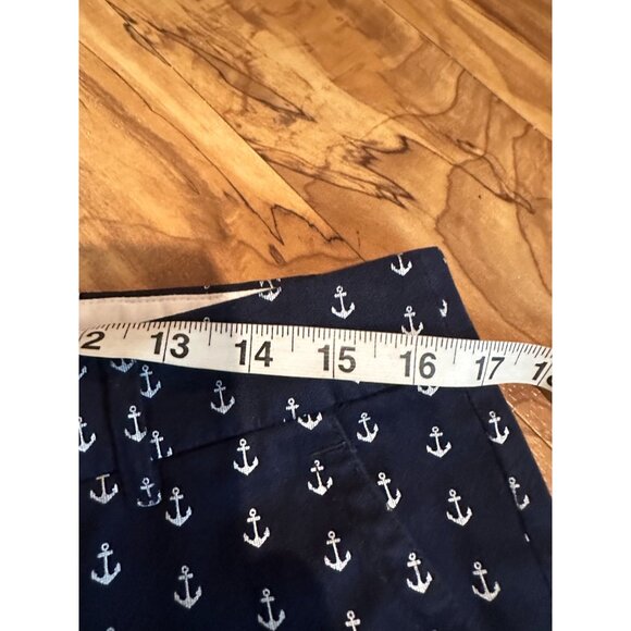 J.Crew “City Fit”‎ Pants – Size 8 – Navy with White Anchor Print - Picture 3 of 6